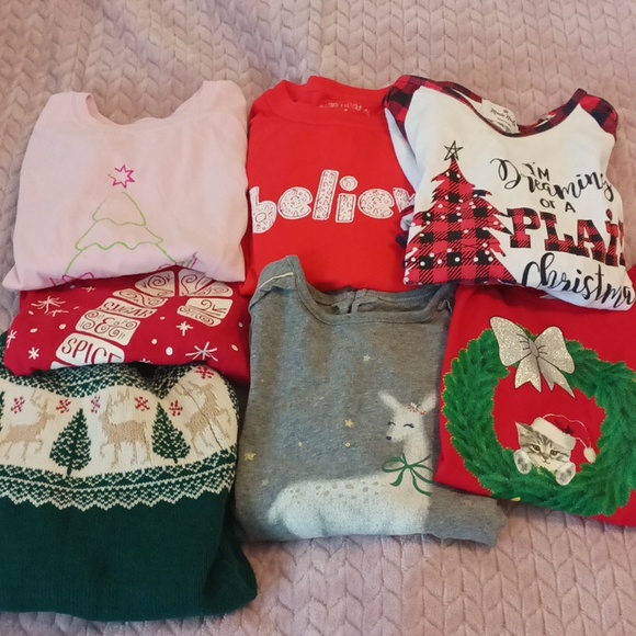 Christmas Girls Tops - Picture 2 of 8